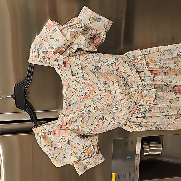 💕LAURA ASHLEY x BATSHEVA💕 Eden Dress ~ Quartet Cream Floral Print 2 NWOT - Picture 14 of 16